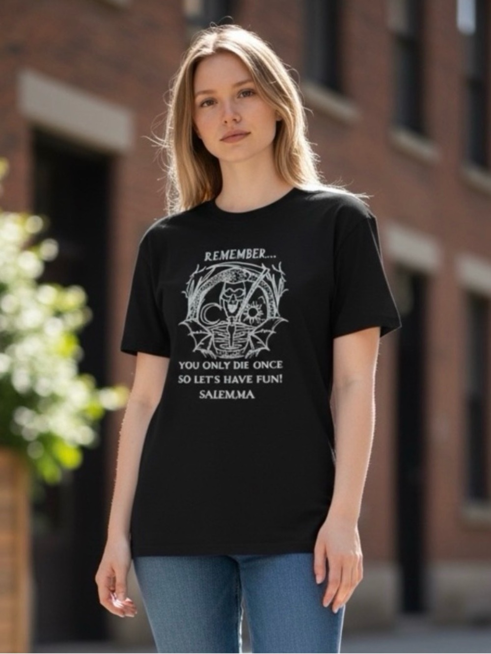 🫶🏻 Salem 'Remember You Only Die Once' Graphic Tee l